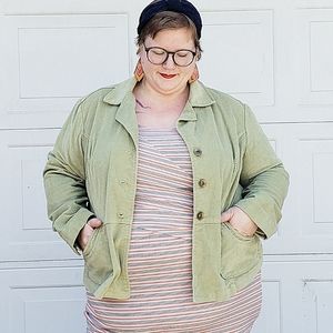 C.J. Banks light green corduroy blazer